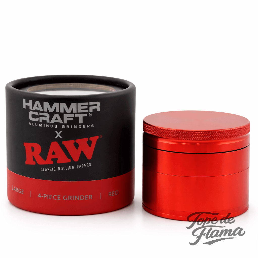 Grinder RAW Hammercraft RED | 4 partes | 63 mm