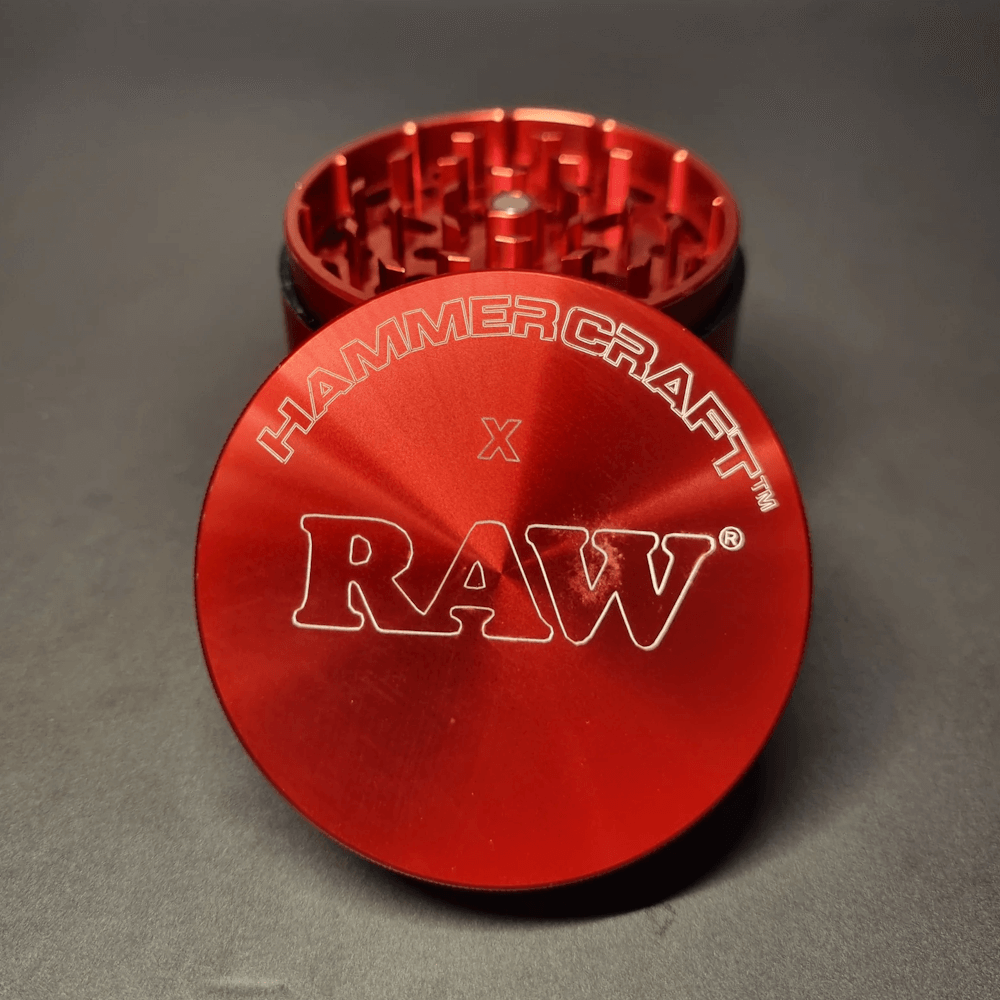 Grinder RAW Hammercraft RED | 4 partes | 63 mm