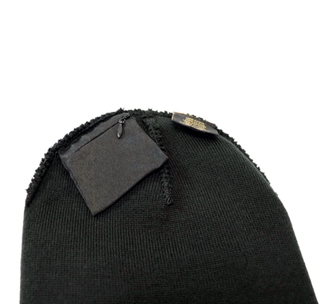 Gorro de Lana RAW Negro con bolsillo secreto