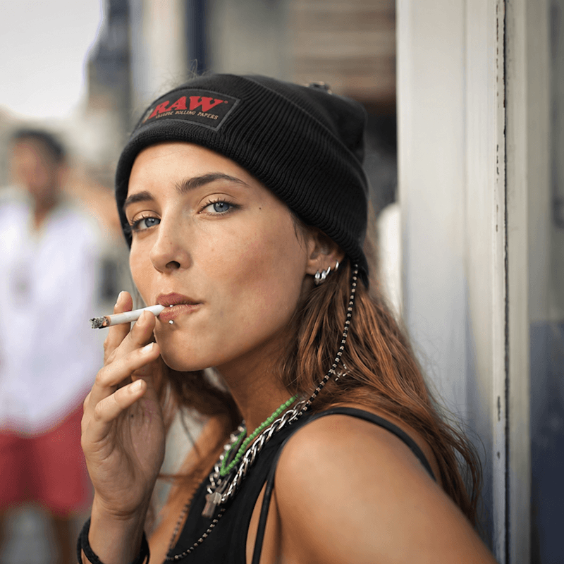 Gorro de Lana RAW Negro con bolsillo secreto