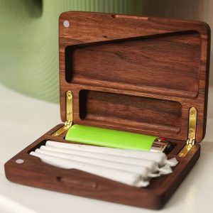 Estuche de Madera Para Armados y Encendedor
