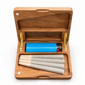 Estuche de Madera Para Armados y Encendedor
