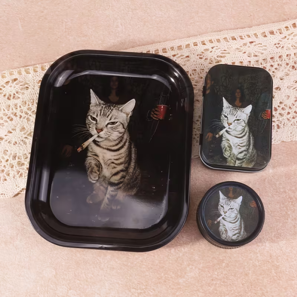 Kit Gatuno 3 en uno – Bandeja + Moledor + Cajita