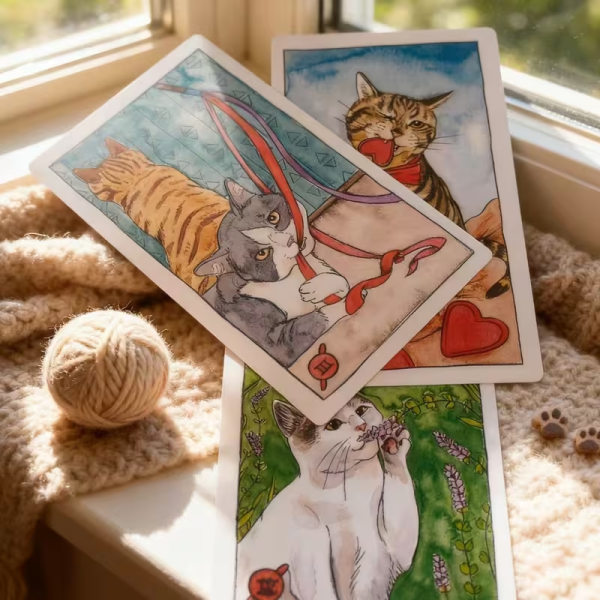 Tarot de Gatos de Megan Lynn Kott – 78 Cartas + Libro Guía
