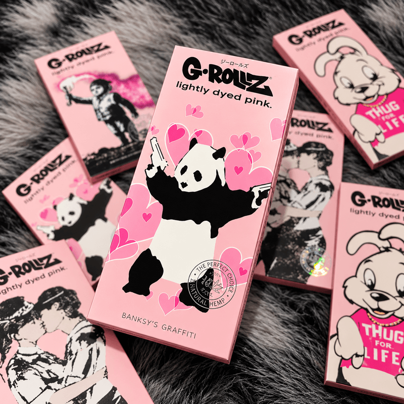 Papelillos G-Rollz King Size + Tips + Bandeja edición Banksy