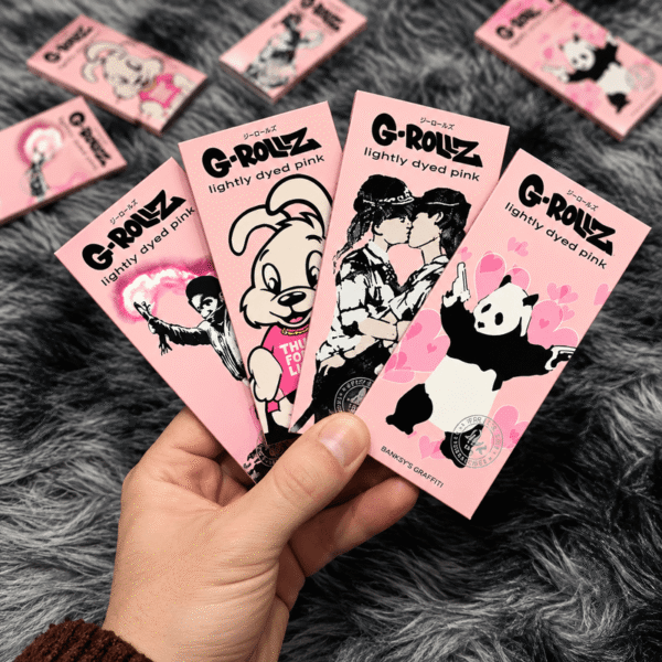 Papelillos G-Rollz King Size + Tips + Bandeja edición Banksy