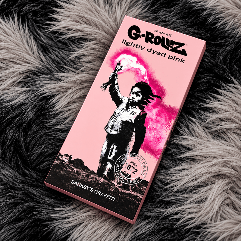 Papelillos G-Rollz King Size + Tips + Bandeja edición Banksy