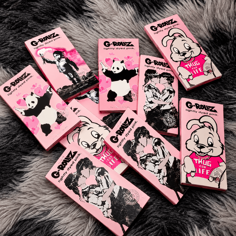 Papelillos G-Rollz King Size + Tips + Bandeja edición Banksy