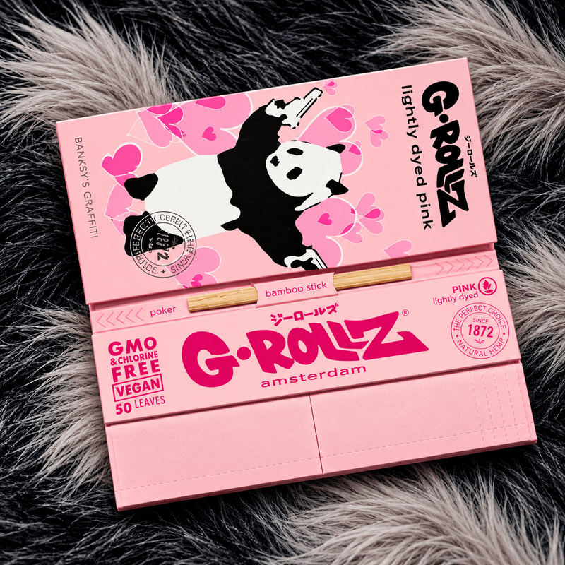 Papelillos G-Rollz King Size + Tips + Bandeja edición Banksy