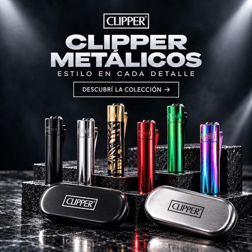 Encendedor Clipper Metálico con estuche
